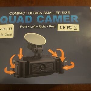 Compact dash cam Quad Camera System